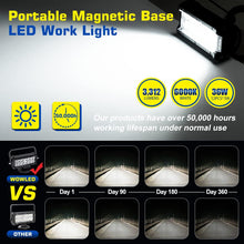 Portable 36W Floodlight Magnetic Base Led Light Bar Offroad Driving Work Lamp Flood Beam For Truck Car Boat 4X4 Camp 12V 24V Fog