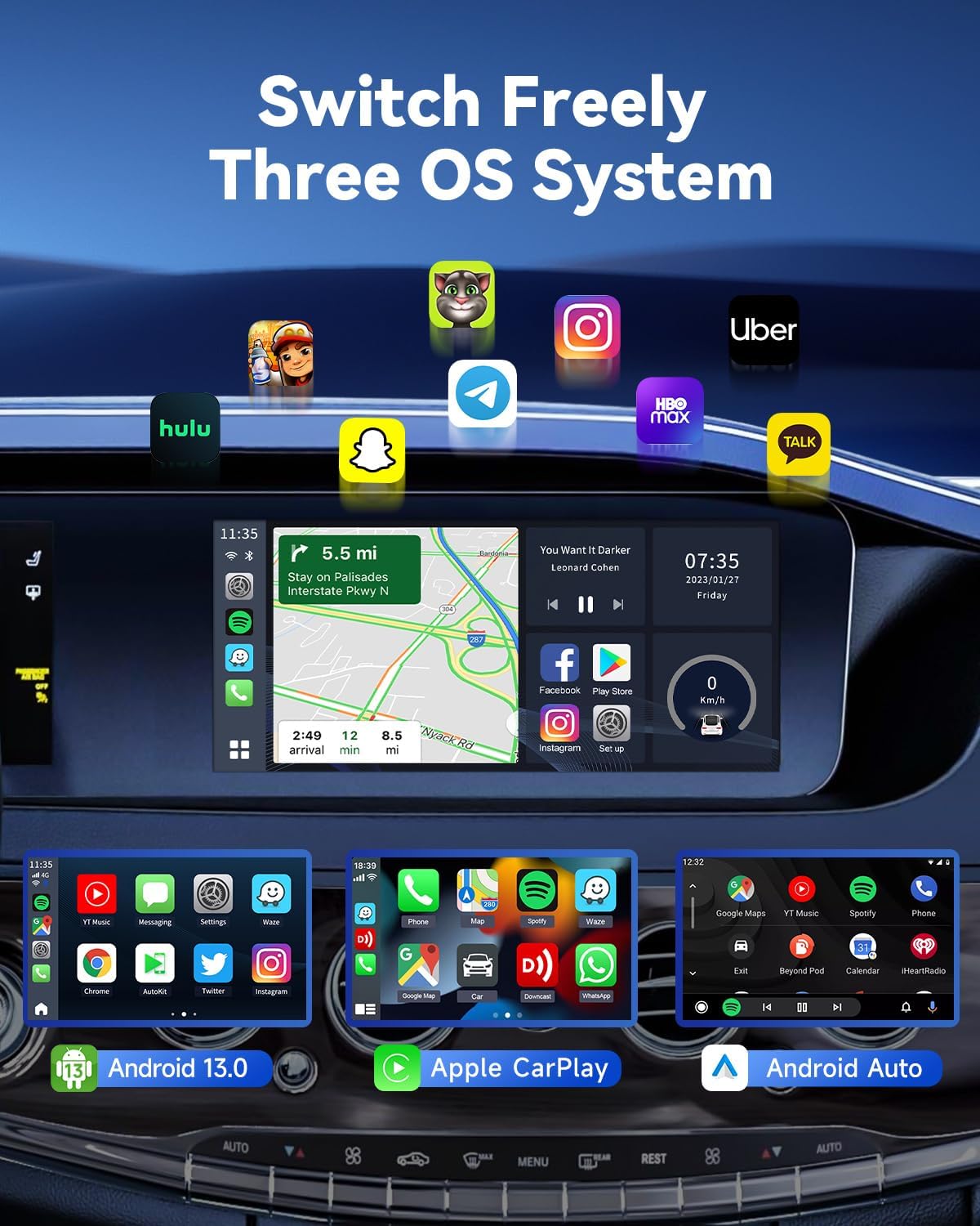 Carlinkit Top-tier Android Ai Box, HDMI Cinema Mode, Driven by Qualcomm 6225 with 8+128GB, SIM/TF Card, Built-in Google Play, Only Works the Vehicle with Wired CarPlay/Android Auto from Factory