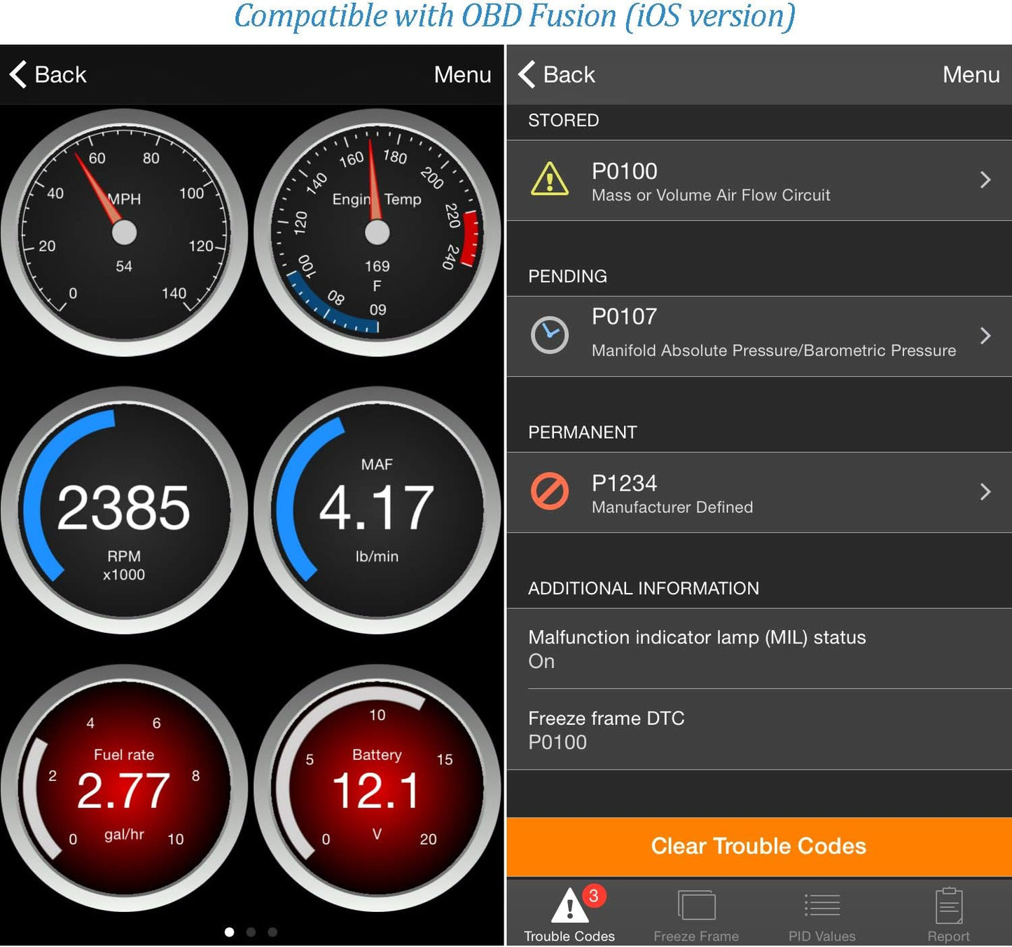 فيبيك ميني واي فاي OBD2 ماسح ضوئي متوافق مع iOS وأندرويد، ماسح ضوئي OBD II للسيارة