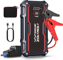 FEIKFEIZ Car Jump Starter, 6000A Peak 26800mAh 12V Battery Jumper Starter Portable for Up to All Gas/8.0L Diesel Vehicles with USB Charge Output Port and LED Lights.