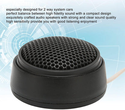 مكبرات صوت تويتير للسيارة 2 قطعة، ستيريو 1000 واط قابل للتركيب على القبة | 2Pcs Car Tweeters, 1000W Stickable Dome Stereo Loudspeakers for All Car Systems