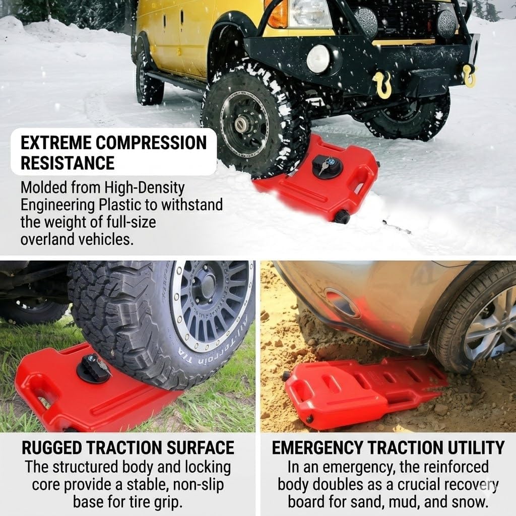 2.6 Gallon Portable Fuel Jerry Can with Anti-Theft Mounting Lock & Keys – 10L Auxiliary Gas Container, Emergency Spare Fuel Tank for Car, Truck, Jeep, SUV, Motorcycle, ATV, Boat, Red