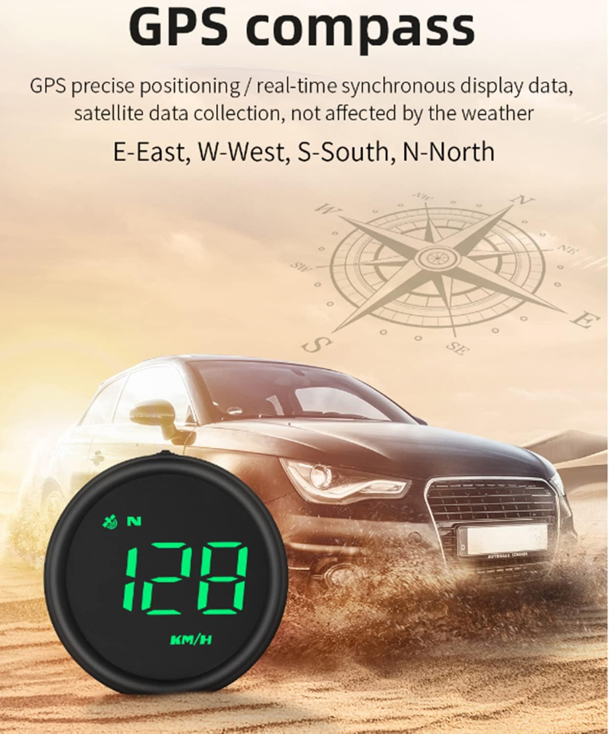 عداد سرعة رقمي عالمي للسيارة من دوميشو، شاشة عرض امامية متعددة الوظائف، G1/G4S (G1-اخضر)