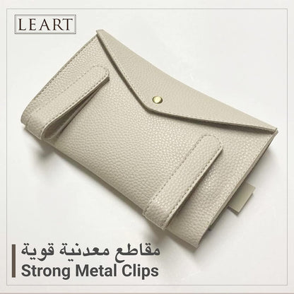 LEART Car Tissue Holder Leather – Visor Tissue Box Holder for Car | Tissue Box for Car | Car Accessories Interior | Car Tissue Box | Visor Tissue Box Holder (Camel Visor)