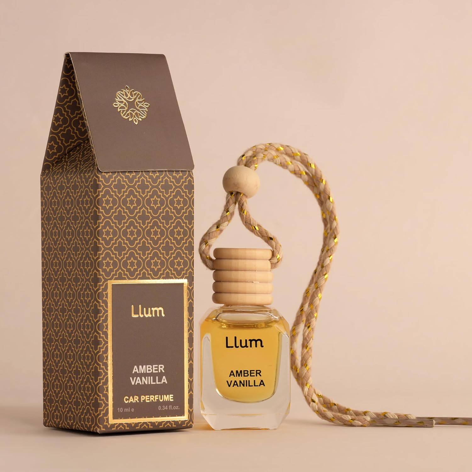 معطر هواء معلق للسيارة برائحة العنبر والفانيليا من لوم |10 مل، عبوة من قطعة واحدة |فاخر، عضوي خالٍ من السموم، خالٍ من الكحول، عطر |ملحق داخلي لرائحة عطرة |عطر يدوم طويلاً