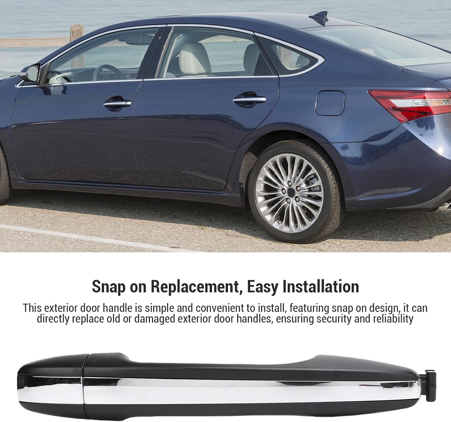 Ejoyous Car Exterior Door Handle, Fits Avalon 2013-2018/Venza 2009-2013, ABS Material Installation, OEM Standard Precision Crafted Durable, with Cover (Rear Right 15152062)