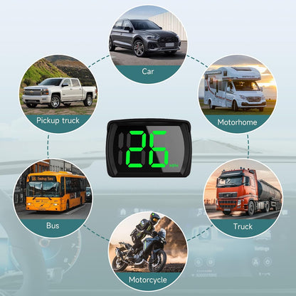 Digital Speed Meter, Digital Gps Speedometer Mph Real-Time Hud Speed Display with LED Screen, Plug & Play USB Universal Gps Speed Tracker Heads up Display for Car Truck Motorcycle