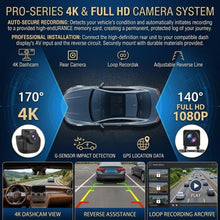 شاشة كاربلاي لاسلكية 4K للسيارة، 10.3 انش، شاشة لمس ستيريو للسيارة بنظام تشغيل اندرويد، كاميرا داش مع كاميرا احتياطية، اير بلاي، نظام تحديد المواقع/بلوتوث/ميرور لينك/ايه يو اكس لجميع المركبات