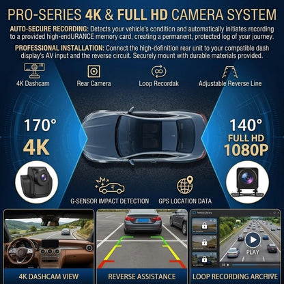 شاشة كاربلاي لاسلكية 4K للسيارة، 10.3 انش، شاشة لمس ستيريو للسيارة بنظام تشغيل اندرويد، كاميرا داش مع كاميرا احتياطية، اير بلاي، نظام تحديد المواقع/بلوتوث/ميرور لينك/ايه يو اكس لجميع المركبات