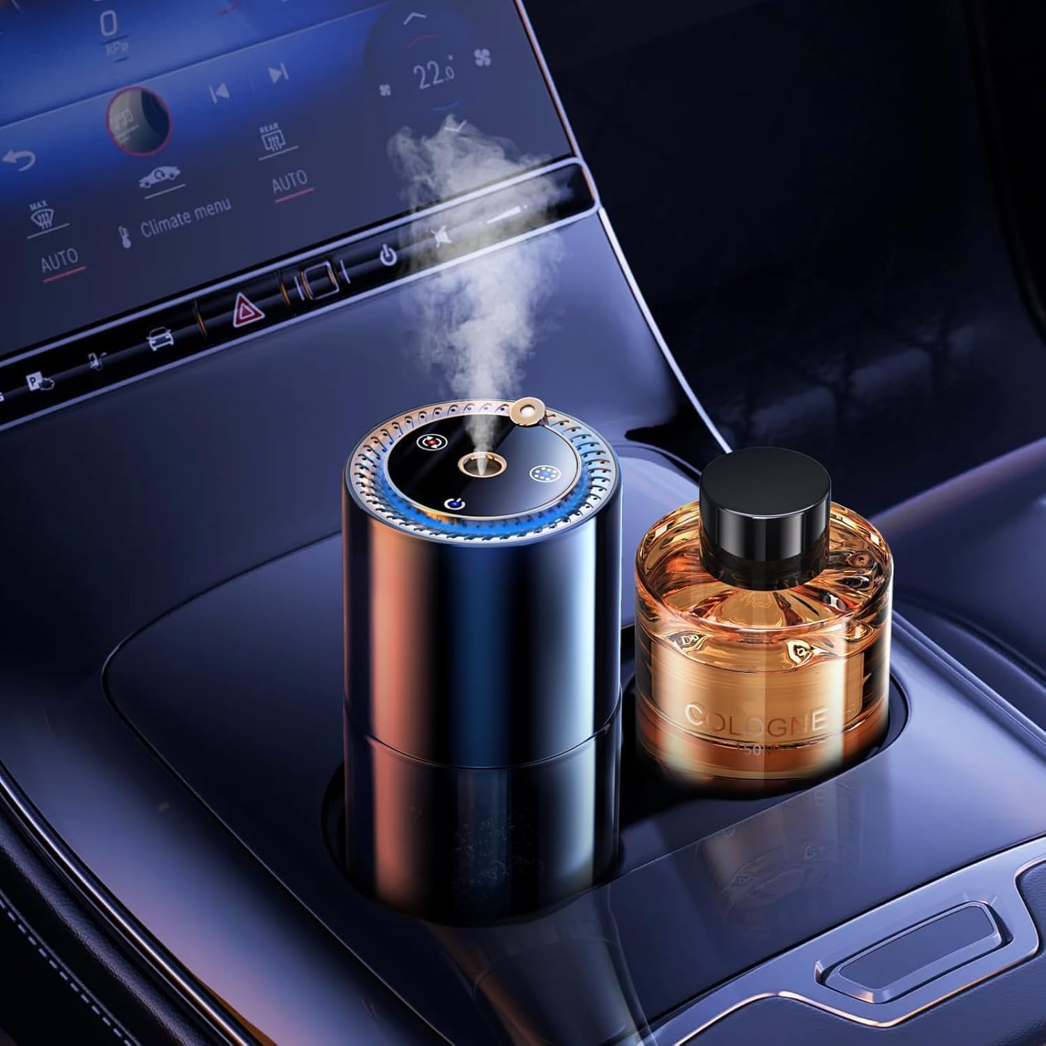 Car Air Freshener, 150ML/Bottle Car fresheners, Essential Oil Diffuser Last 5 Months, 3 Mode Adjustable Auto On/Off, Diffusers for Home, Small Space (Cologne)