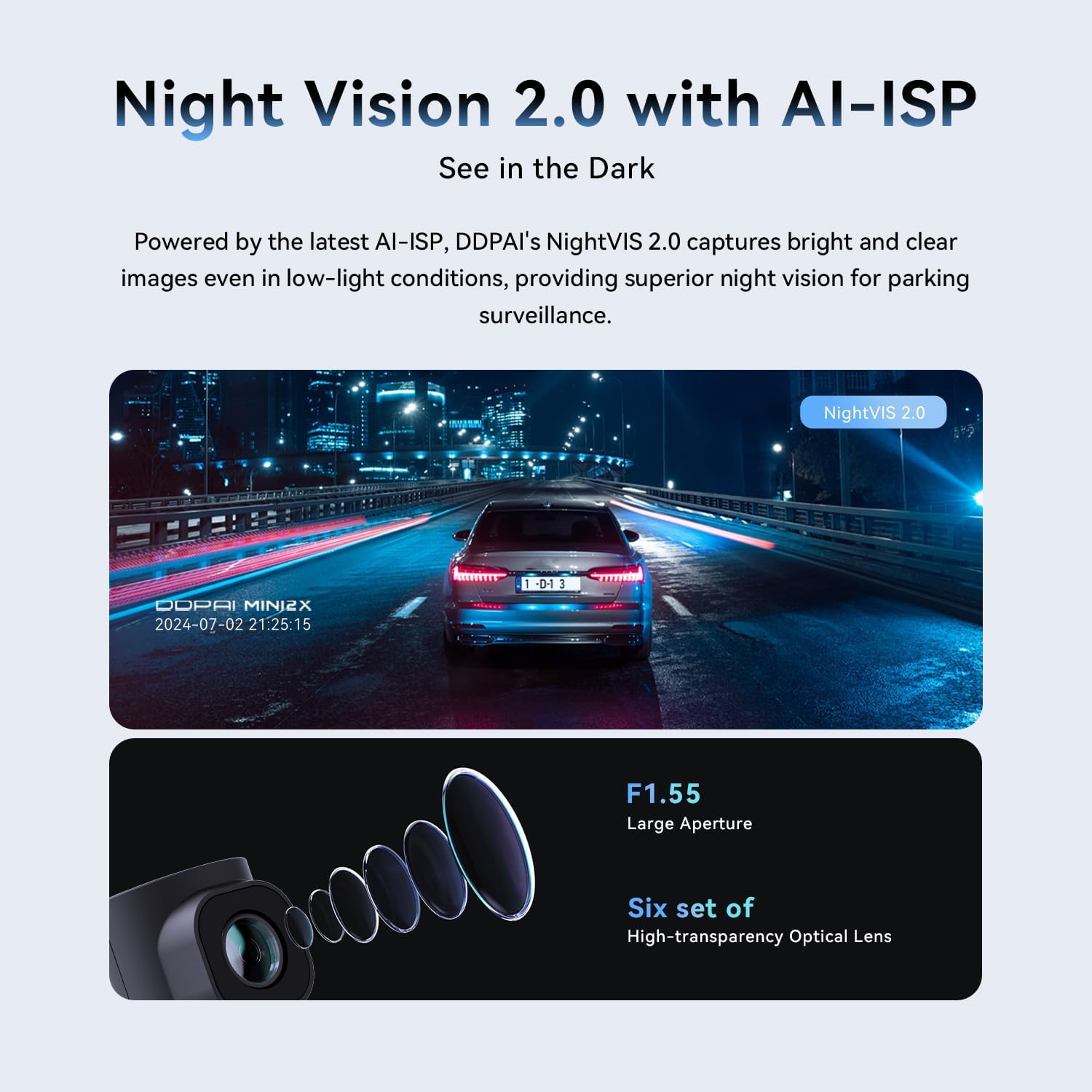 DDPAI 2K Dash Cam for Cars Front, 1440P Dashcam Car Dash Camera 360° Rotatable with Night Vision 24H Parking Monitor 5G Wifi G-Sensor ADAS Loop Recording App Control Max Support 256G, MINI2X