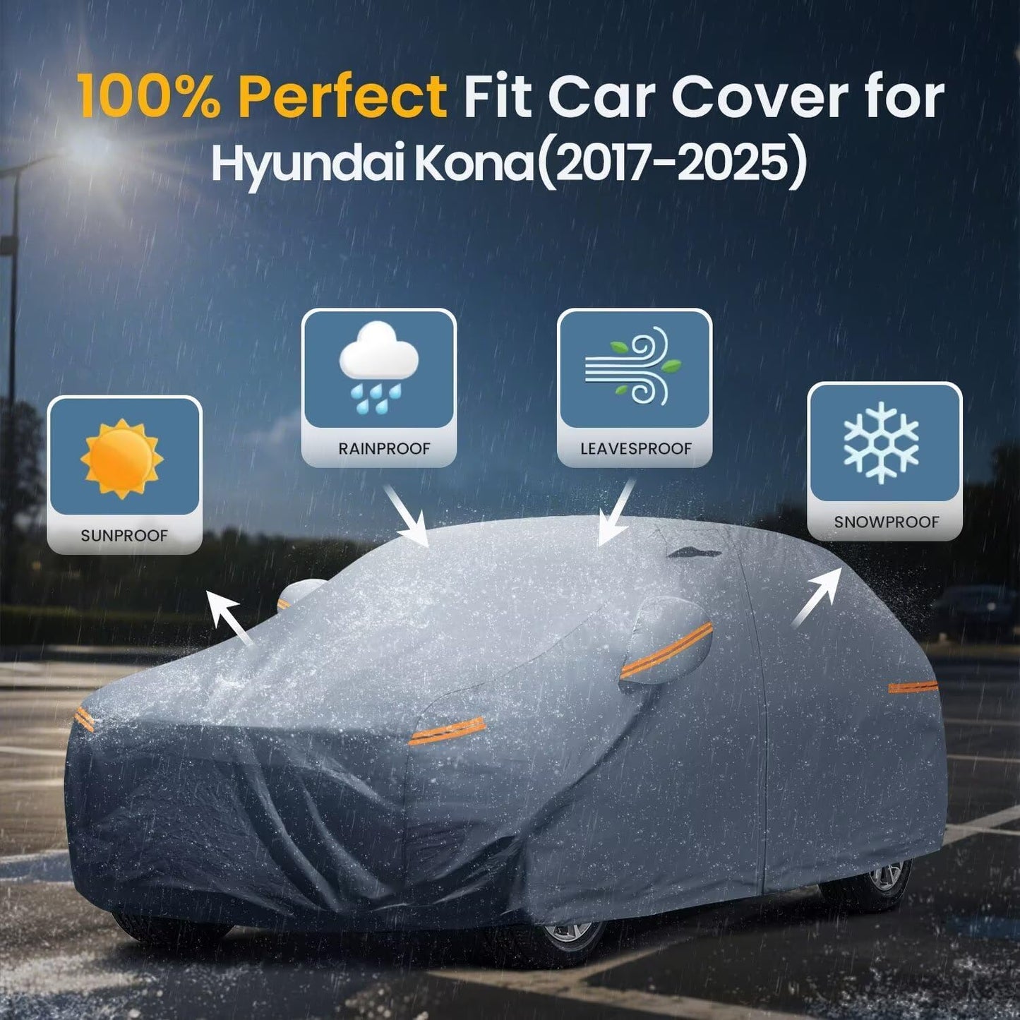 7-Layer All Weather Car Cover Fits for Nissan Patrol Y62 Y63 2010-2026 | Waterproof, UV Proof with Zipper Door (Nissan Patrol Y62 Y63 2010-2026)