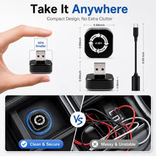 4 in 1 Wireless CarPlay Adapter, For Factory Wired CarPlay Cars, 5.8Ghz Stable, Screen Mirroring, Android Auto, Bluetooth Calling, Universal for iPhone Android (black white)
