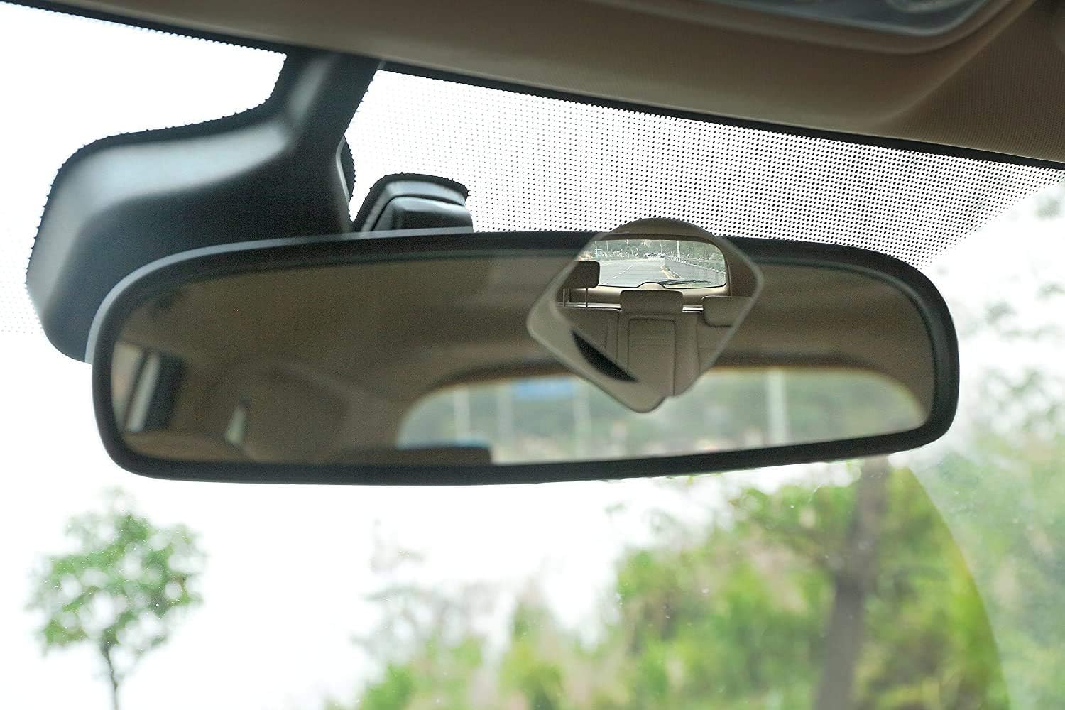 2 Pack - Fan Shaped 1.97" Mirrors Blind Spot Mirror for Car, Universal Fit, HD, Stick on, Frameless, Convex, Wide Angle, Rear View Mirror