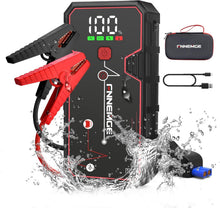 FNNEMGE Car Jump Starter, 5000A Peak 23800mAh 12V Jump Starter Battery Pack(Up to All Gas, 8.0L Diesel Engine),with USB Charge Output Port,LED Light,HD Large Screen