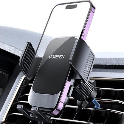 UGREEN Car Phone Holder Car Mount, [360° Rotation for Air Vent], [One-button Release], Strong Metal Hook Mobile Holder, Fit for iPhone 17/16/15/14, Samsung S25/24/23, 4.7-7.2" Smartphone Accessories