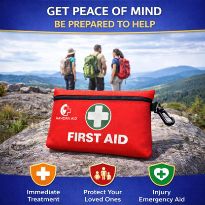 First Aid Kit 132 Pieces – Complete Emergency Preparedness Kit with Bandages, Wipes, Gauze Pads, Scissors & Emergency Blanket for Camping, Travel, Car, Home, Office & Outdoor Use
