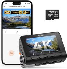 70 ام ايه اي كاميرا امامية للسيارة 4K A810S مع رؤية ليلية ستارفيس 2 HDR، كاميرا سيارة مع بطاقة 128GB، مراقبة وقوف السيارات 24/7، مستشعر ذكاء اصطناعي، ADAS، تحكم عبر التطبيق، تحكم صوتي، زاوية واسعة 146