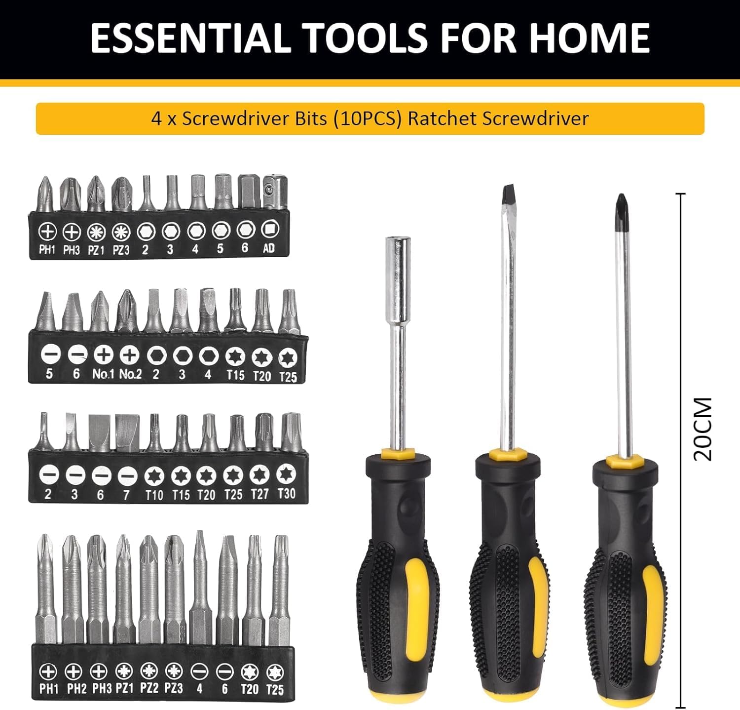 158PCS Hand Tool Set Mechanics Kit Wrench Socket Household Repair Tools w/Case Tool box Tool set Tool kit Multi tool Tool organizer Tool box organizer Hand tools Tool storage Home improve