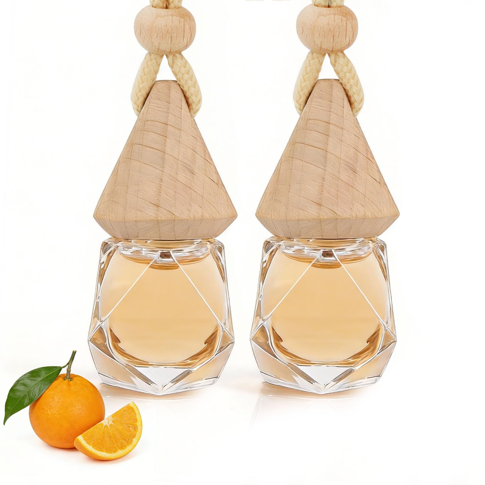 موزع معطر هواء للسيارة من قطعتين برائحة الياسمين والارز، معطر سيارة معلق حتى 120 يوم مع مشبك لفتحة التهوية، موزع عطر قوي للسيارة للنساء والرجال