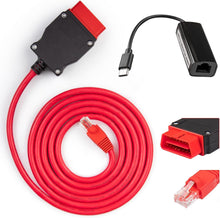 كيبل او بي دي 2 لترميز سلسلة بي ام دبليو F G i، كيبل ايثرنت 6.6 قدم الى OBDII مع محول USB-C لبرنامج بي ام دبليو اي اس واي اس اي اس اي بلس من اينيت