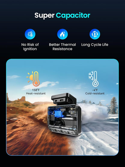 DDPAI Dash Cam for Cars, 4K+1080P Front and Rear Dashcam for Cars, Included 64GB Card Dash Camera, Built-in 5G WiFi6 GPS, 3'' IPS, 48H Parking Mode, Super Night Vision, ADAS, Loop Recording, Z50 Pro