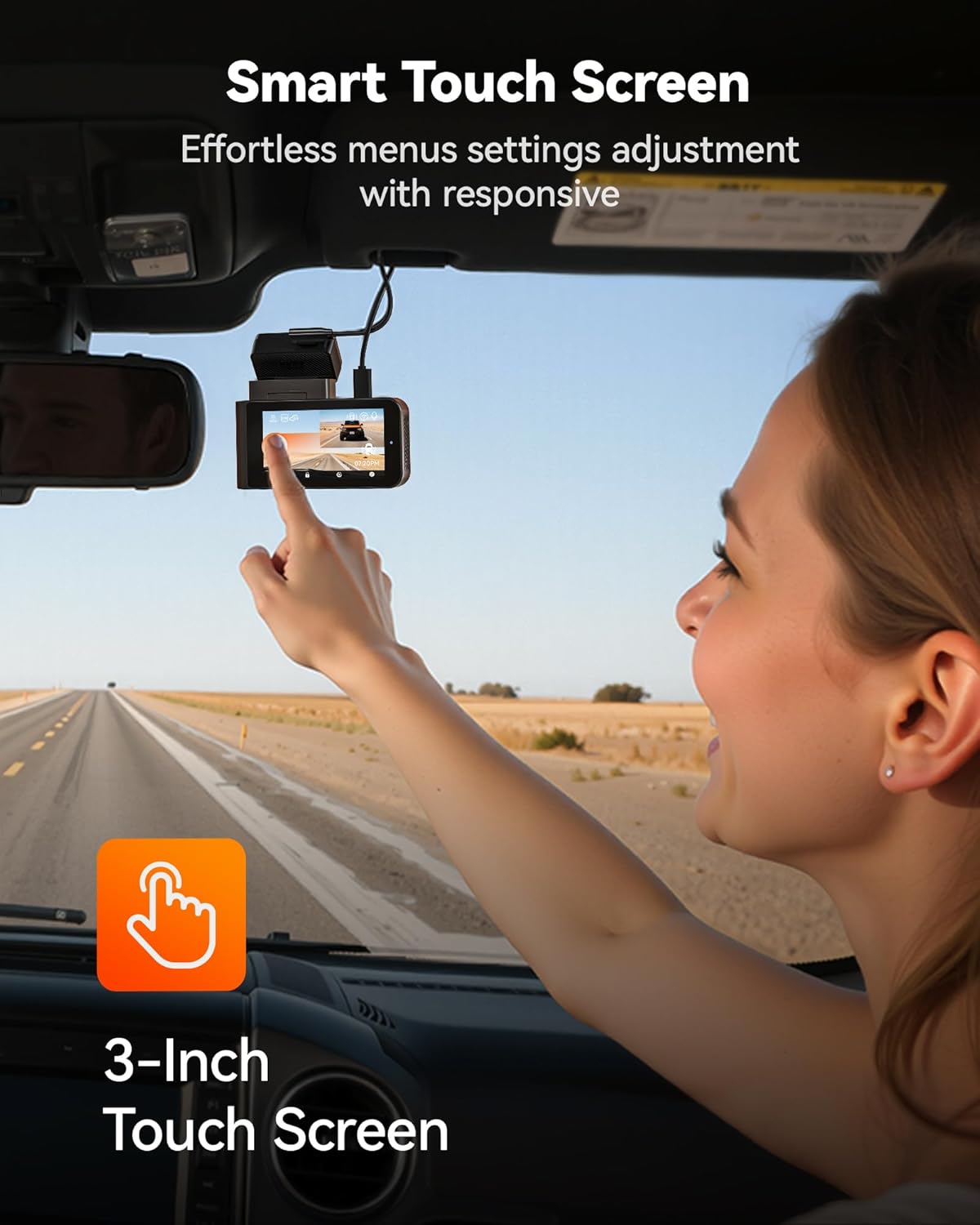 WOLFBOX X3 2.5K 60FPS Dash Camera, STARVIS 2 IMX675 with ADAS, 2.5K+1080P Dual Dashcam Front and Rear Camera, Built-in 5.8GHz WiFi & GPS, Included 64GB Card, Touch Screen, G-Sensor, Loop Recording