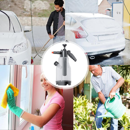 Car Wash Foam Sprayer, Hand Pressure Anti-Slip Foam Sprayer | Liquid Foam Pump Sprayer | Sprayer Full Function Pressure Atomizer and Pump Sprayer for Home, Garden and Car Detailing and Washing (2L)