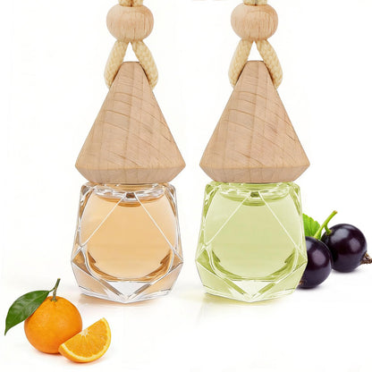 Car Air Freshener Diffuser 2 Pack, Rose Scent Hanging Car Fresheners Diffuser Up to 120 Days with Vent Clip Automotive Air Fresheners, Strong Perfume Car Diffuser for Women Men
