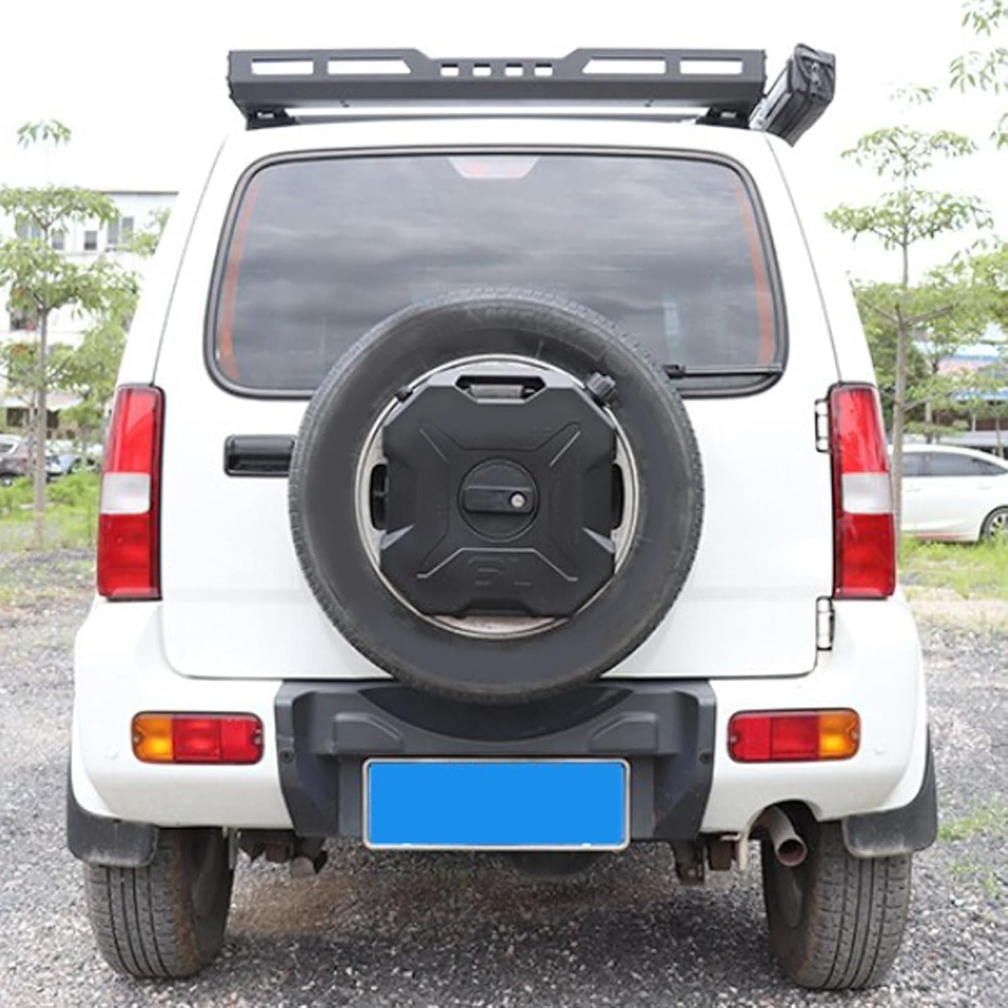 Luocute 6 Liter Fuel Tank, 1.6 Gallons ABS Black Jerry Can for Car Motorcycle UTV ATV Off Road Vehicle, ABS Material (with Bracket)