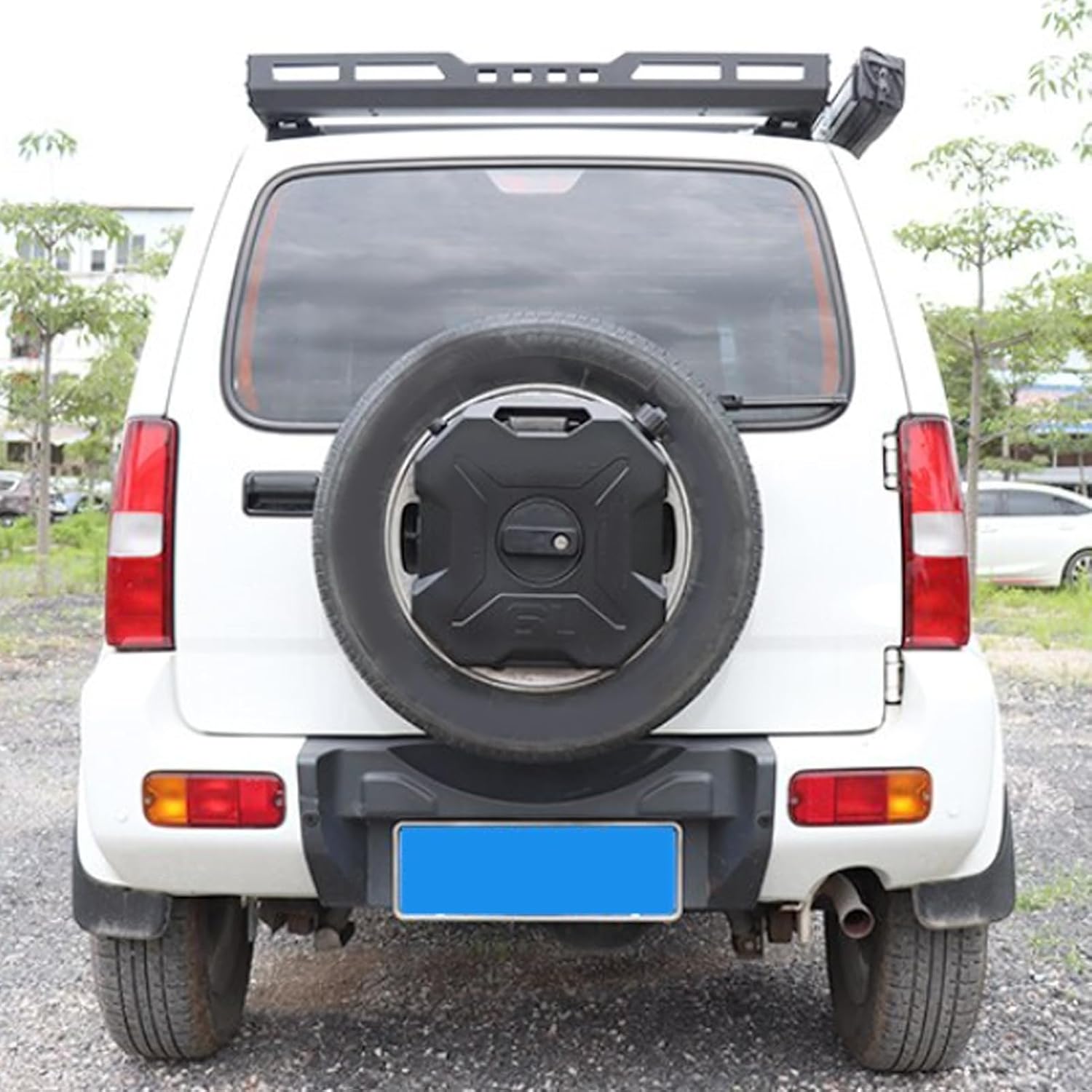 Luocute 6 Liter Fuel Tank, 1.6 Gallons ABS Black Jerry Can for Car Motorcycle UTV ATV Off Road Vehicle, ABS Material (with Bracket)