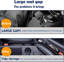 PINKE 2PCS Car Seat Gap Filler Organizer, Multifunctional Car Gap Fillers with USB and Phone Holder, Universal Car Seat Storage Automotive Console Organizer Between Seats for Phone, Keys, Eyeglasses