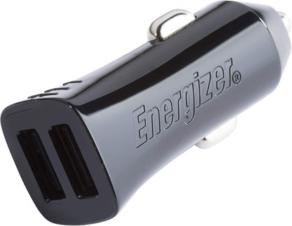 انرجايزر شاحن سيارة كلاسيك 17 واط مزدوج USB مع شحن سريع 3.4 امبير D17 اسود