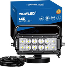 Portable 36W Floodlight Magnetic Base Led Light Bar Offroad Driving Work Lamp Flood Beam For Truck Car Boat 4X4 Camp 12V 24V Fog