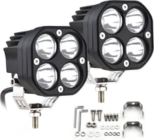 شريط إضاءة LED أضواء ضباب للقيادة قطعتين LED مصابيح قيادة مقاومة للماء IP68 مصباح عمل إضاءة للطرق الوعرة للشاحنة ATV UTV SUV قارب شاحنات دراجة نارية جرار