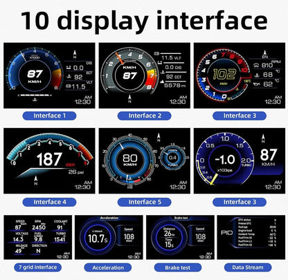 شاشة عرض اتش يو دي بي 6 من دارباك، مقياس ذكي OBD+GPS، يعمل بشكل رائع لجميع السيارات، اداة تشخيص اعطال السيارة او بي دي، اداة تشخيص اعطال السيارة او بي دي امنة للقيادة، انذار للسرعة الزائدة لجميع