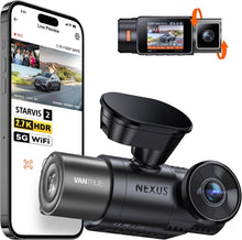 VANTRUE N2X Dash Cam 2.7K Front and Inside, STARVIS 2 IMX675, Dual Dash Cam For Cars, Car camera with 5G WiFi, HDR, Night Vision, GPS, 24H Buffered Parking Mode, 60fps, Voice Control,Support 512GB Max