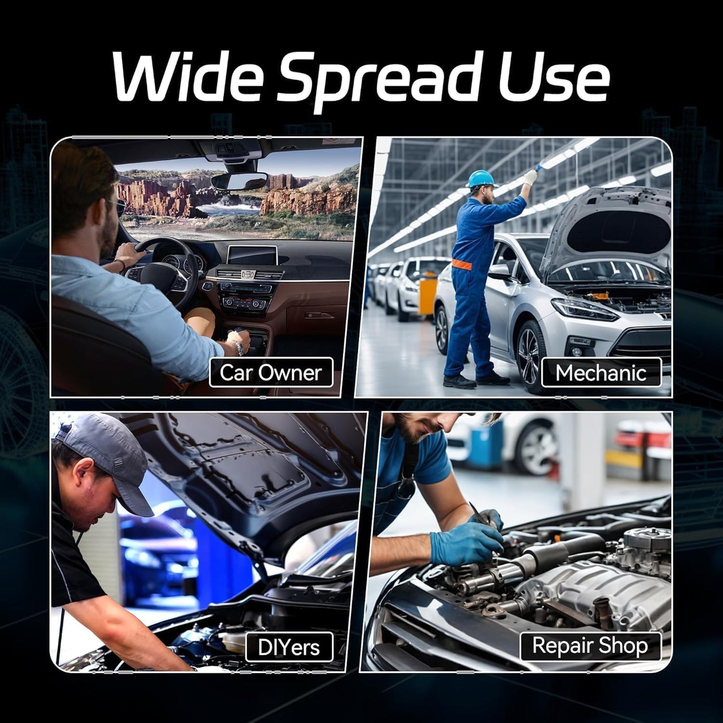 ماسح ضوئي OBD2 بلوتوث KDIAG - أداة تشخيص كاملة للسيارة لمحرك، ناقل حركة، ABS، TPMS، تكييف، توجيه، بطارية، أخرى، مع تحكم مزدوج الاتجاه، إعادة ضبط الزيت/EPB/DPF/BMS، تطبيق iOS Android