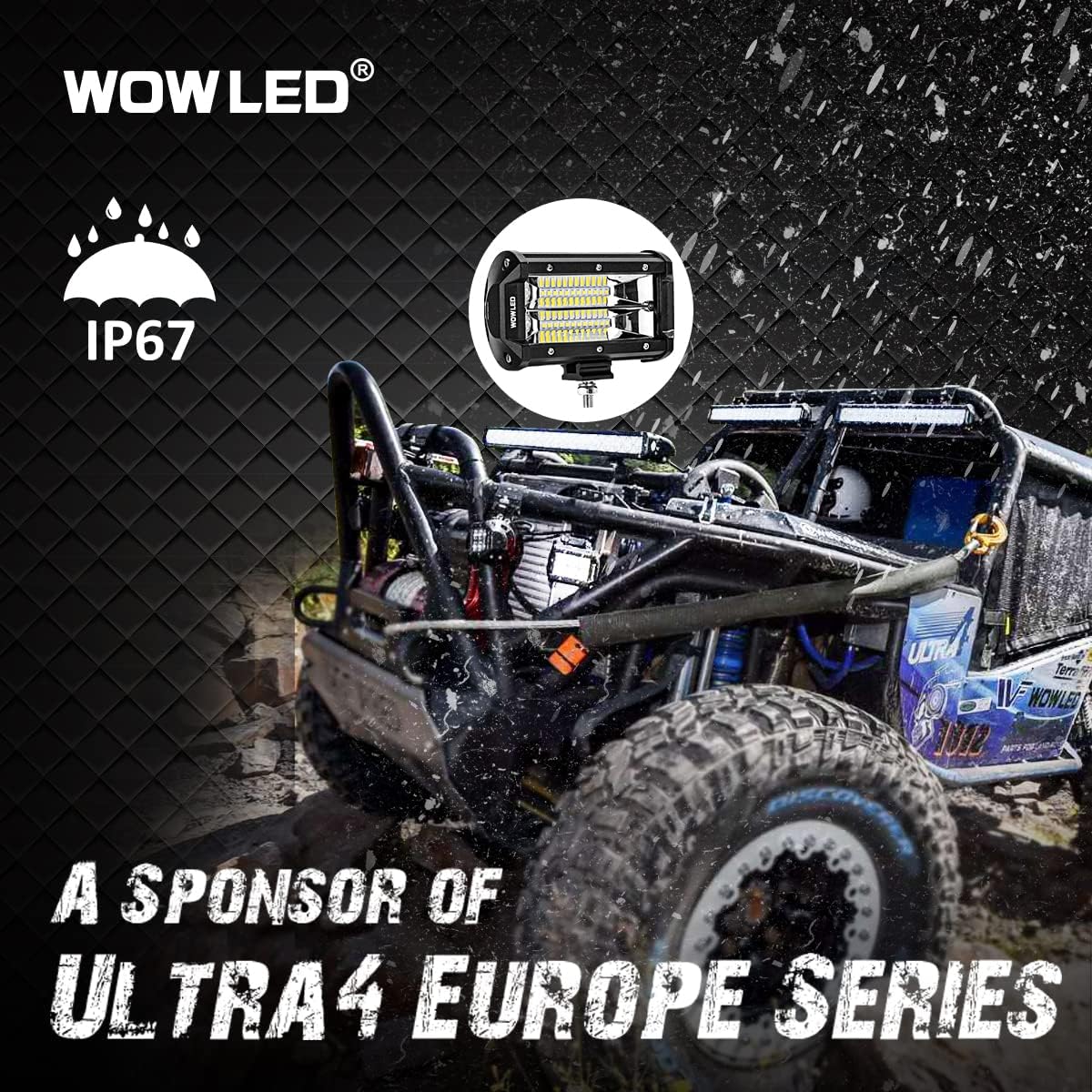 LED Work Light Bars, 2x 5 Inch 36W 10800Lumens Two Rows Upgrade Off Road Lights Light Bar, IP67 Offroad Driving Lamp Bar for Car Camp Truck UTE 4x4 12V 24V