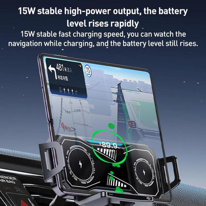 Wireless Car Charger Phone Holder, 360° Rotation, Fast Charging Car Mount with Auto Clamp, Air Vent Mobile Holder, Universal Car Phone Mount for iPhone & Android Devices (Wireless1)