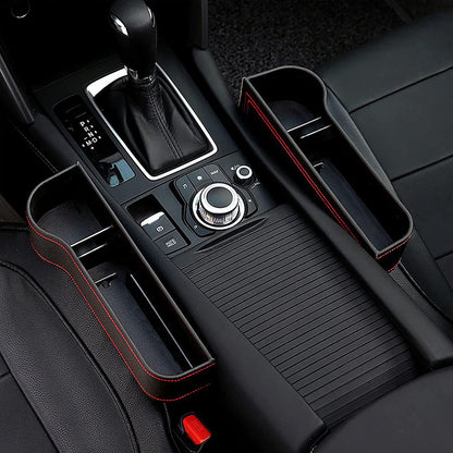 CLOUDFOUR Car Seat Gap Organizer, Car Storage Organizer, Seat Console Car Cup Holder with extra storage for Cards, Keys and Coins (2 pcs)