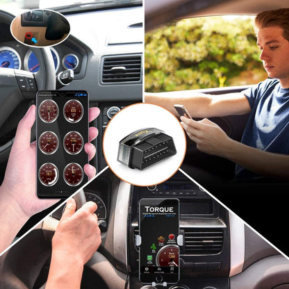 قارئ رموز الأعطاب OBD2 فيجيت آي كار برو بلوتوث 4.0، فاحص رموز OBDII، تحذير فحص المحرك - اي باد ايفون بنظام اي او اس/أندرويد، متوافق مع محول ELM327 (بلوتوث 4.0 لاي باد ايفون بنظام اي او اس/أندرويد)