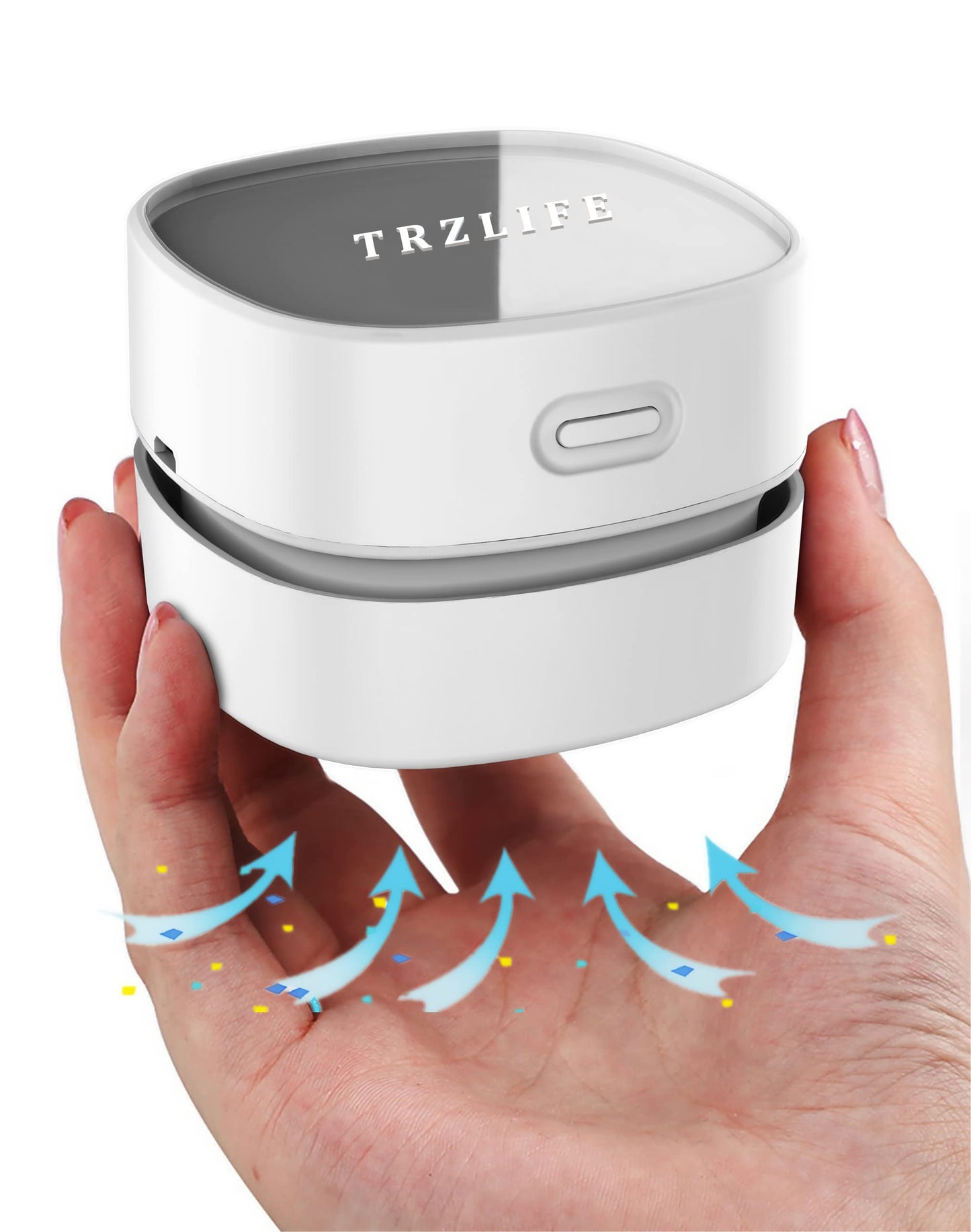 TRZLIFE Desk Vacuum Cleaner, Mini Table Vacuum Improved Details AA Batteries Cordless Vac Sucks up Tiny Items Crumbs for Desktop Drawer Countertop Perfect Valentine's Day gift