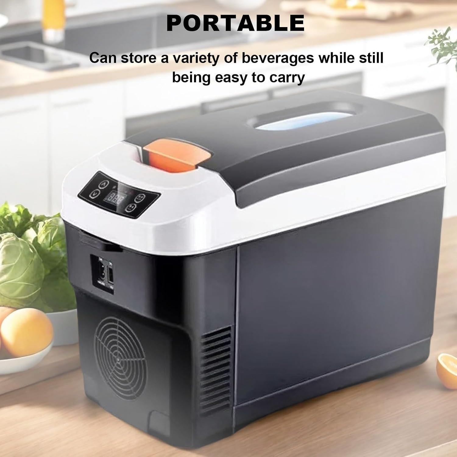Portable Mini Fridge Car Refrigerator with LCD Display Brushless Motor Cooler Portable Mini Freezer for Travel, Office, Baby Bottles Food Quiet for Camping, Truck, RV, Home，10L