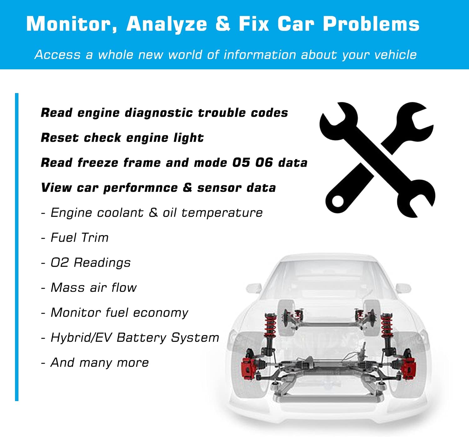فيبيك ميني واي فاي OBD2 ماسح ضوئي متوافق مع iOS وأندرويد، ماسح ضوئي OBD II للسيارة