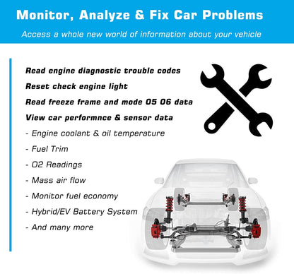 فيبيك ميني واي فاي OBD2 ماسح ضوئي متوافق مع iOS وأندرويد، ماسح ضوئي OBD II للسيارة
