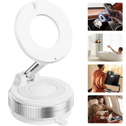 حامل موبايل مغناطيسي قوي للسيارة من ريوكيلي لماج سيف، حامل موبايل بقاعدة شفط فائقة 360 درجة لملحقات سيارتك لايفون 16 15 14 13 12 اندرويد