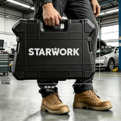 STARWORK True Mechanic™ 314-Piece Mechanics Tool Set and Socket Set, Professional Metric Set