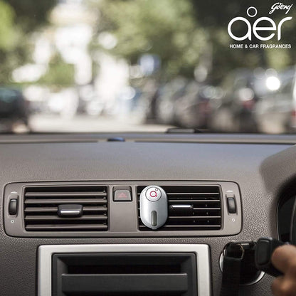 Godrej aer Click, Car Vent Air Freshener Kit - Petal Crush Pink (10G)