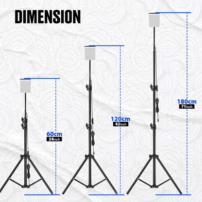 LED Camping Light, 1680LM High Brightness Portable Outdoor Lamp with Telescopic Tripod | Powered by USB Cable for Continuous Light | for Camping, Emergency, Garden, Tent, Car Repair